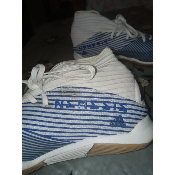 Adidas Nemeziz 19.3 Indoor White Blue Soccer Shoes Size 7